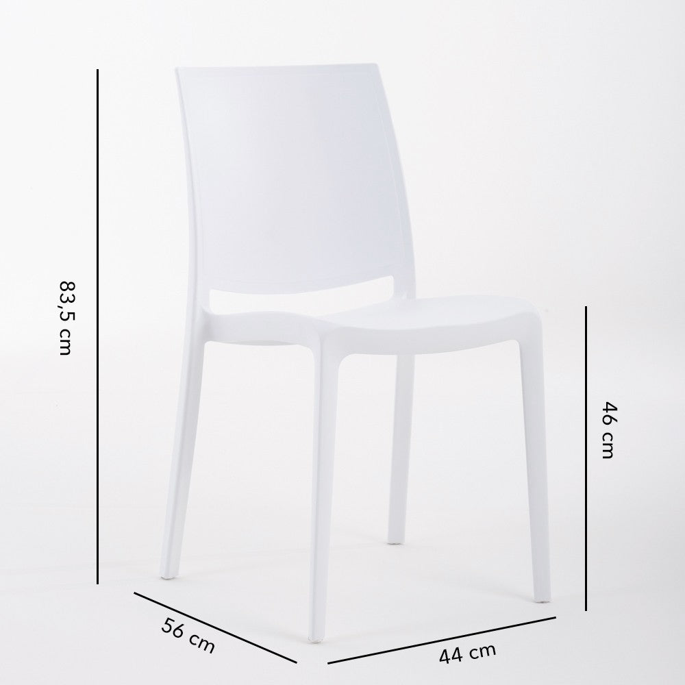 Carmen – sedia in polipropilene dal design lineare