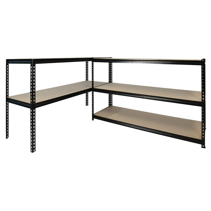 Scaffale 5 ripiani regolabili in acciaio e legno 180 kg