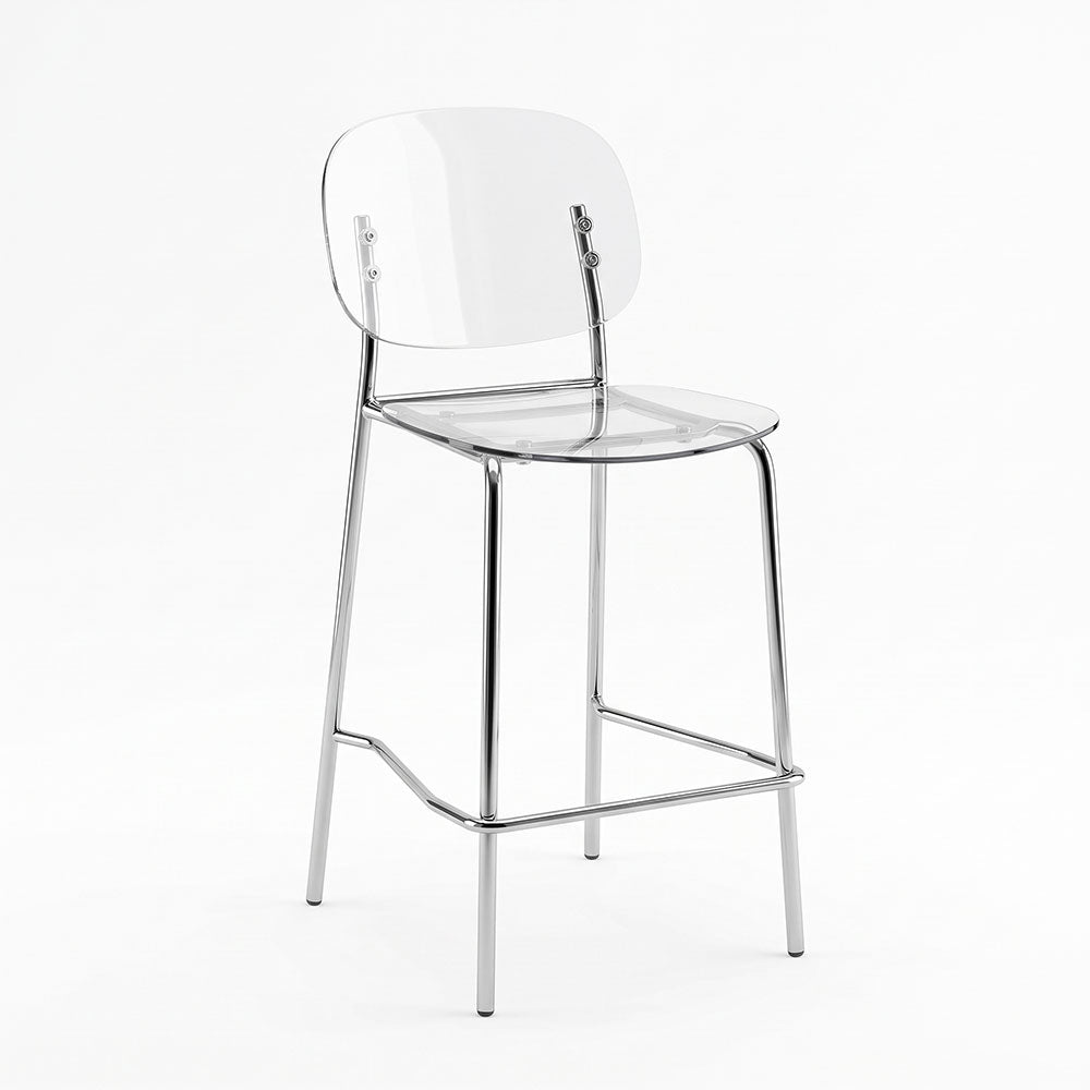 Gloss XL – sgabello trasparente 65 cm in policarbonato
