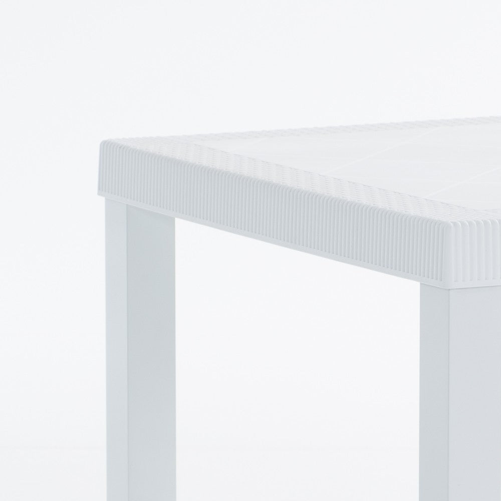 Raul – tavolo in alluminio e polipropilene effetto rattan