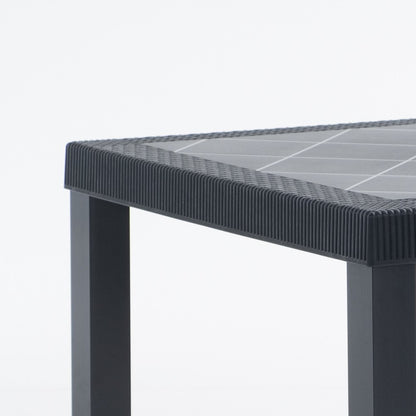 Raul – tavolo in alluminio e polipropilene effetto rattan