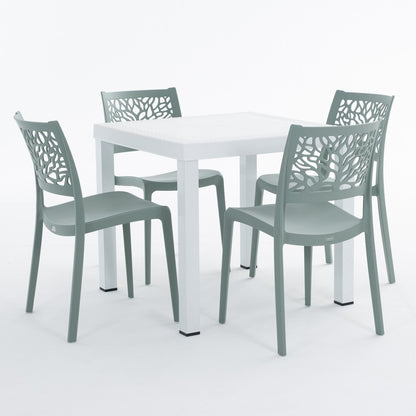 Raul – tavolo in alluminio e polipropilene effetto rattan