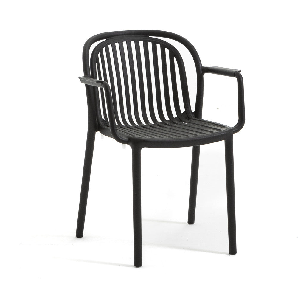 Eloisa – sedia da esterno in resina con struttura a listelli