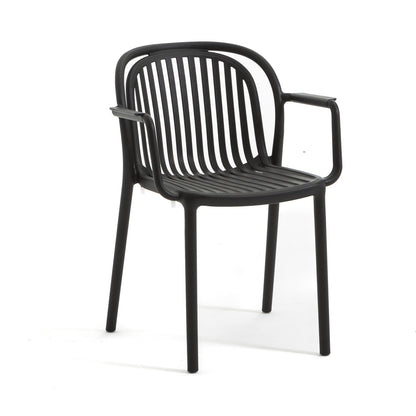 Eloisa – sedia da esterno in resina con struttura a listelli
