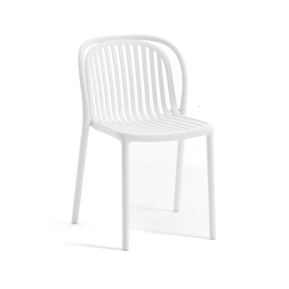 Eloisa – sedia da esterno in resina con struttura a listelli
