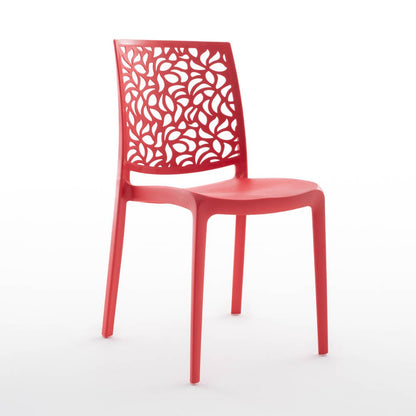 Anna – sedia in polipropilene monoblocco impilabile, colore rosso