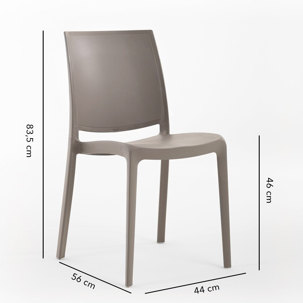 Carmen – sedia in polipropilene dal design lineare
