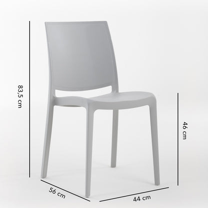 Carmen – sedia in polipropilene dal design lineare