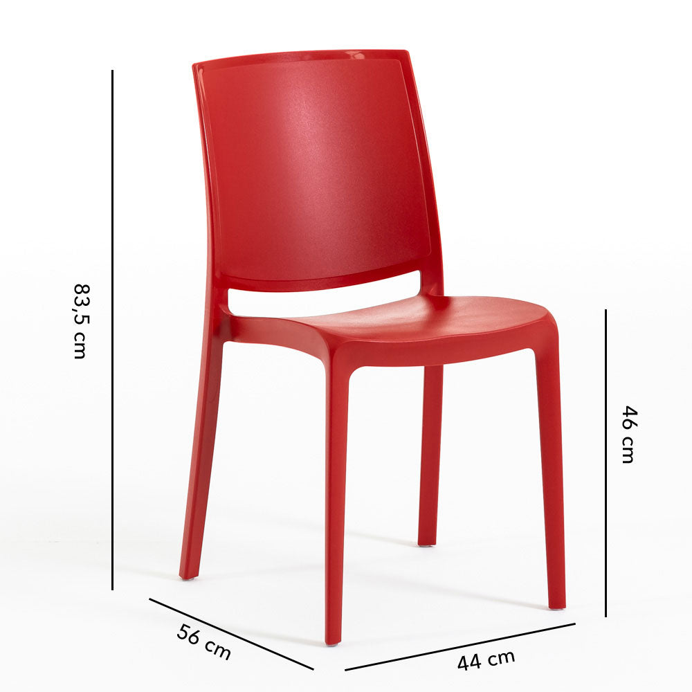 Carmen – sedia in polipropilene dal design lineare