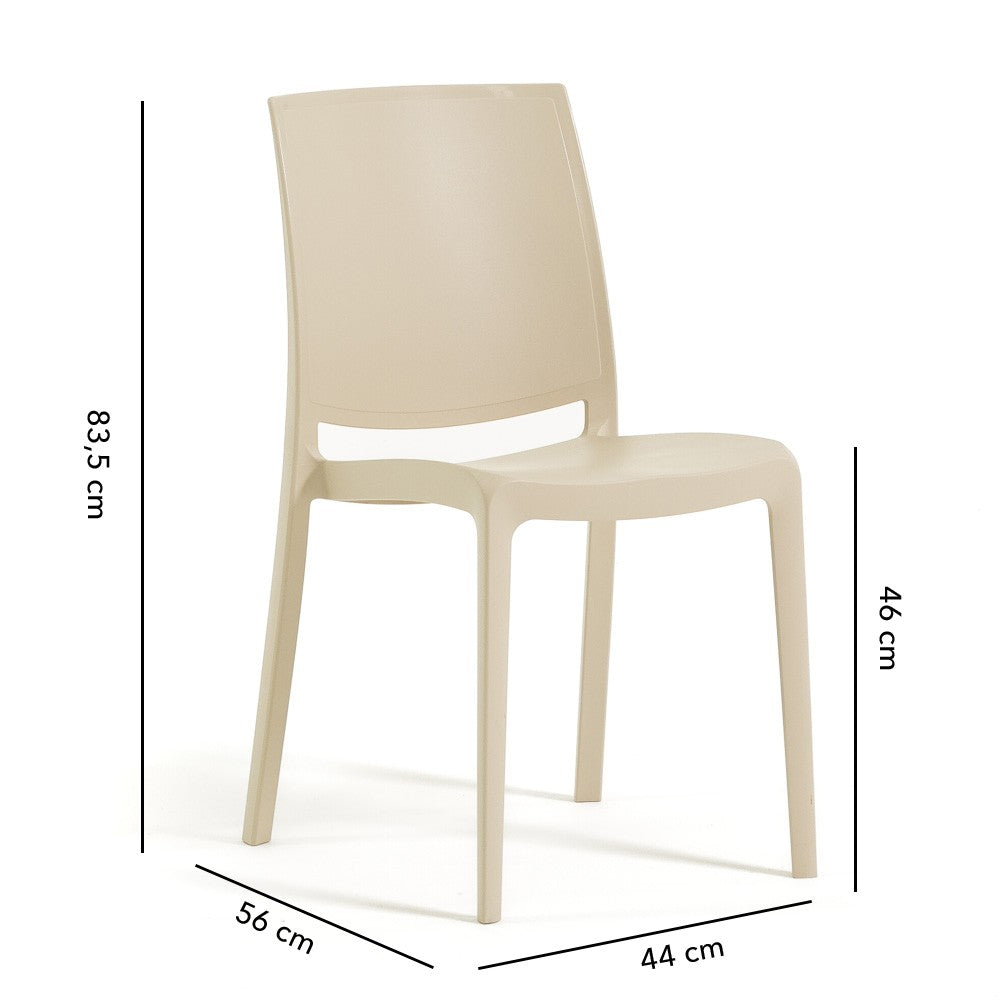 Carmen – sedia in polipropilene dal design lineare
