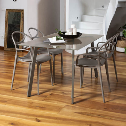 Charlotte – sedia in resina monoblocco con braccioli