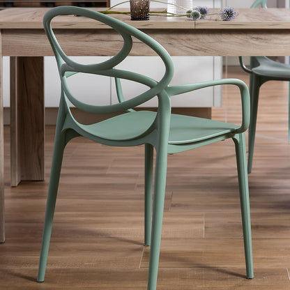 Charlotte – sedia in resina monoblocco con braccioli