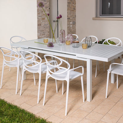 Charlotte – sedia in resina monoblocco con braccioli