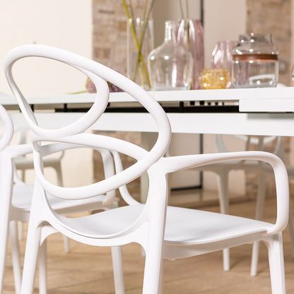 Charlotte – sedia in resina monoblocco con braccioli