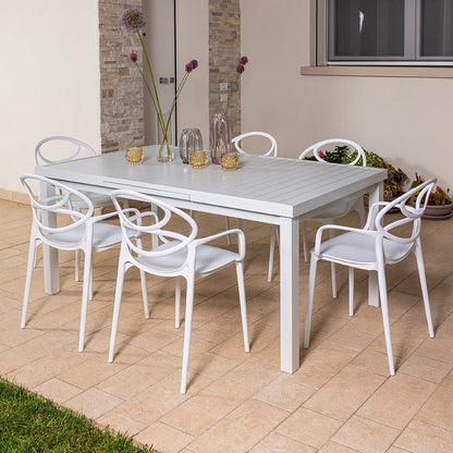 Charlotte – sedia in resina monoblocco con braccioli