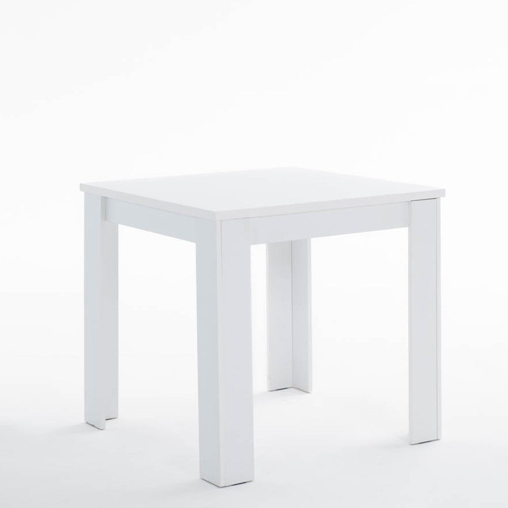 Elvis – tavolo quadrato in melaminico 80x80 cm, colore bianco