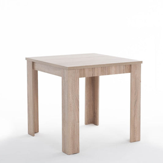 Elvis – tavolo quadrato in melaminico 80x80 cm, colore rovere