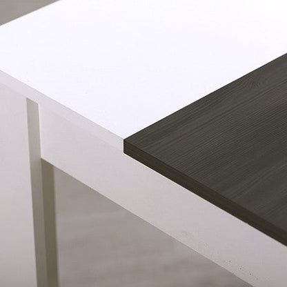 Ulisse – tavolo in melaminico effetto cemento con fascia contrasto