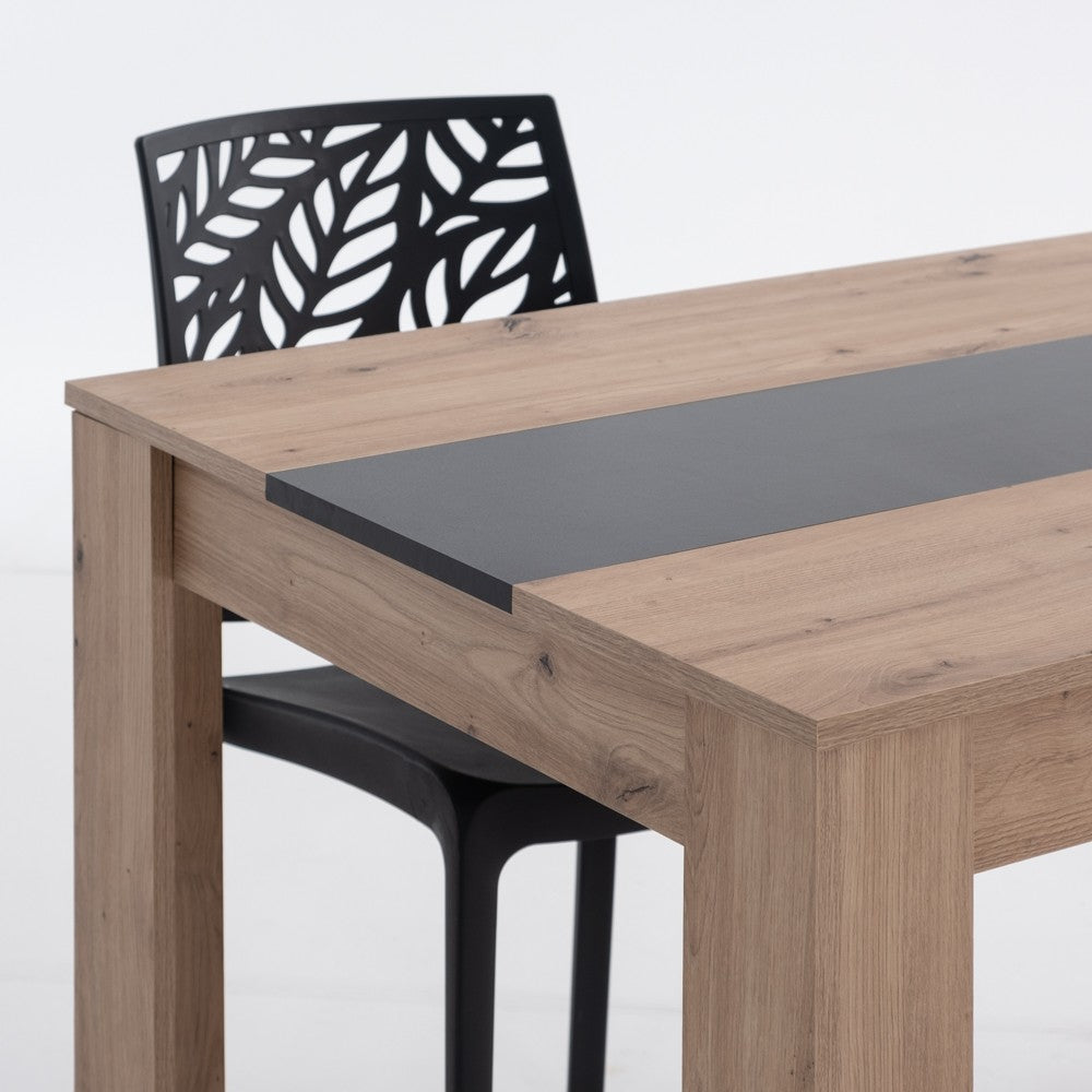 Ulisse – tavolo in melaminico effetto cemento con fascia contrasto