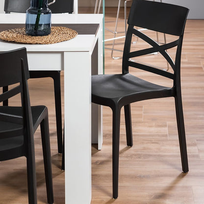 Ulisse – tavolo in melaminico effetto cemento con fascia contrasto
