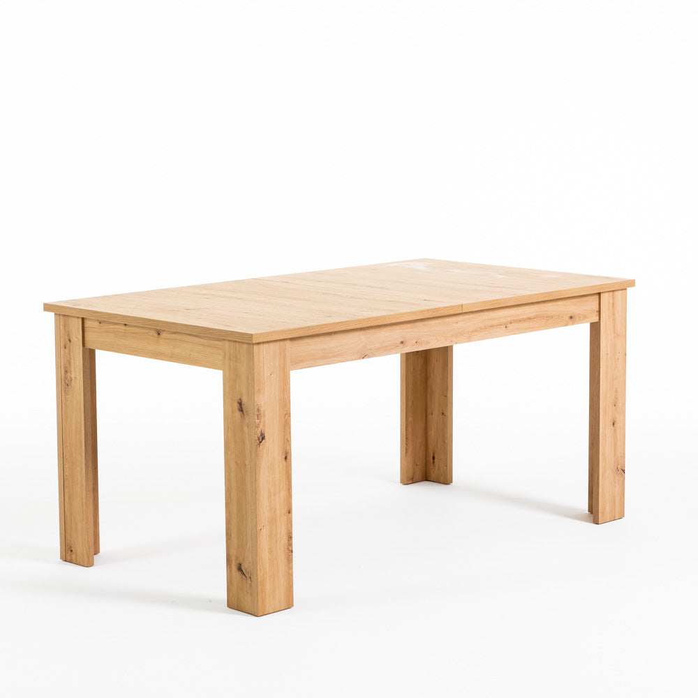Oscar – tavolo allungabile in legno melaminico, colore rovere scuro, dimensione 160x90 cm