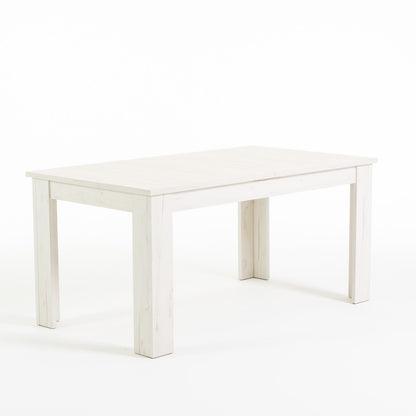 Oscar – tavolo allungabile in legno melaminico, colore rovere bianco, dimensione 160x90 cm