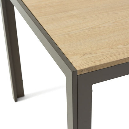 Noah – tavolo in MDF effetto legno e struttura alluminio