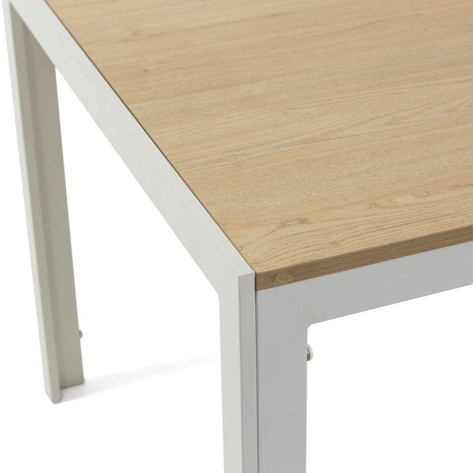 Noah – tavolo in MDF effetto legno e struttura alluminio