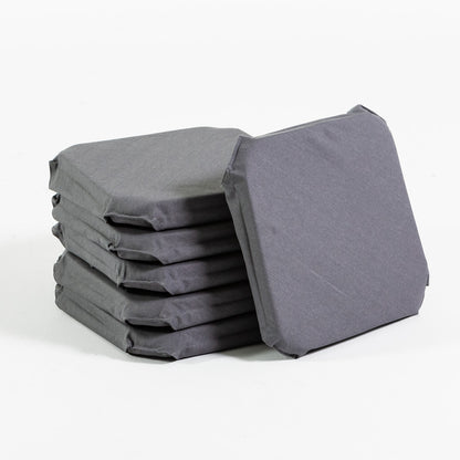 Cuscini per sedie da cucina e sala da pranzo con velcro, colore grigio