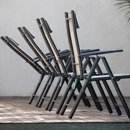 Positano – set da giardino 8 pezzi con tavolo 6 sedie e ombrellone