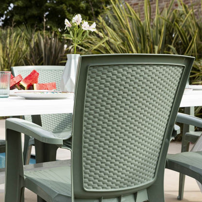 Samuel & Diana set da giardino con tavolo 200x95 cm e 6 sedie