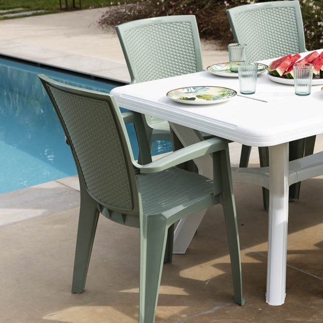 Samuel & Diana set da giardino con tavolo 200x95 cm e 6 sedie