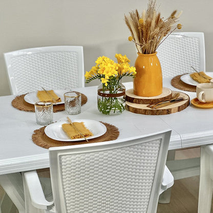 Samuel & Diana set da giardino con tavolo 200x95 cm e 6 sedie