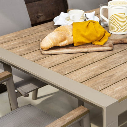 Liam & Deva set pranzo da esterno con tavolo 160x90 e 6 sedie