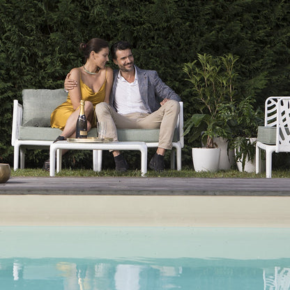 Kenzia – set da giardino di design divano, poltrone, tavolino