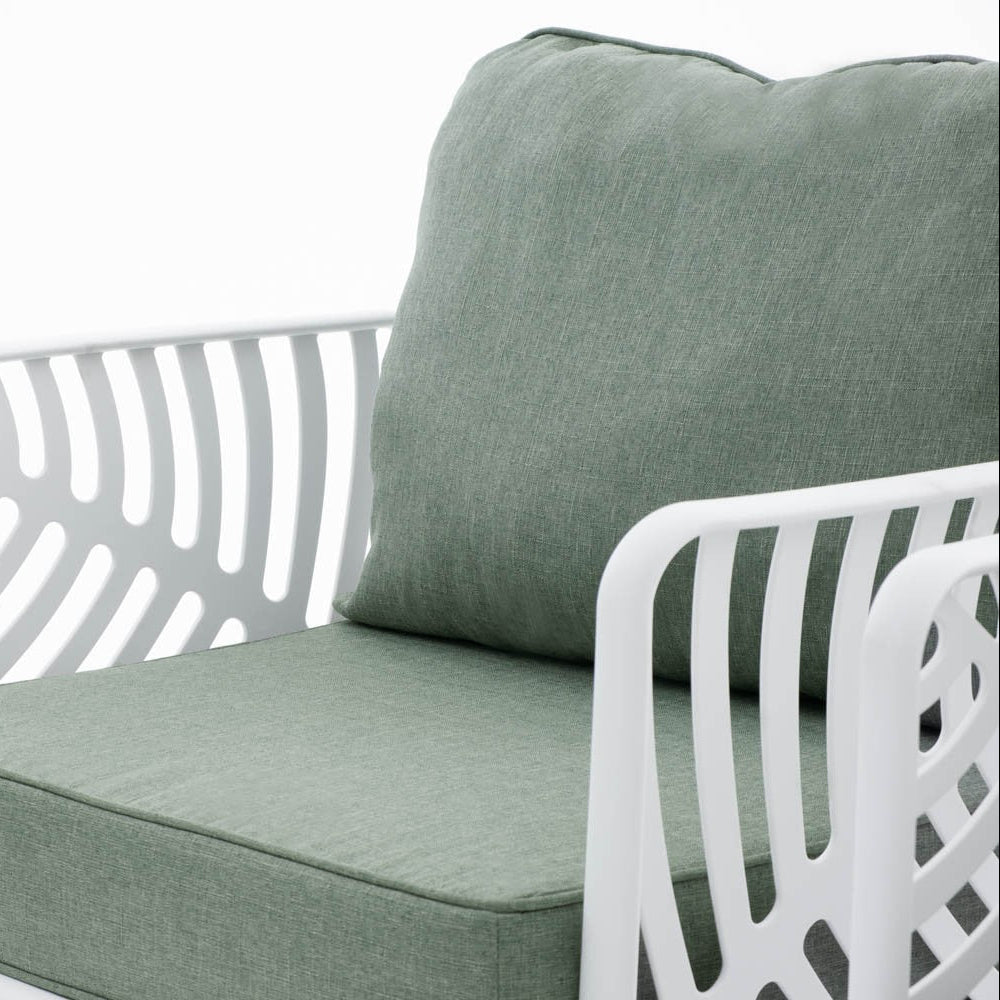 Kenzia – set da giardino di design divano, poltrone, tavolino