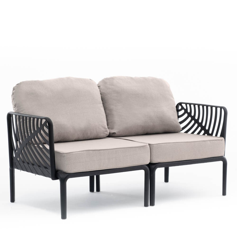 Kenzia – set da giardino di design divano, poltrone, tavolino