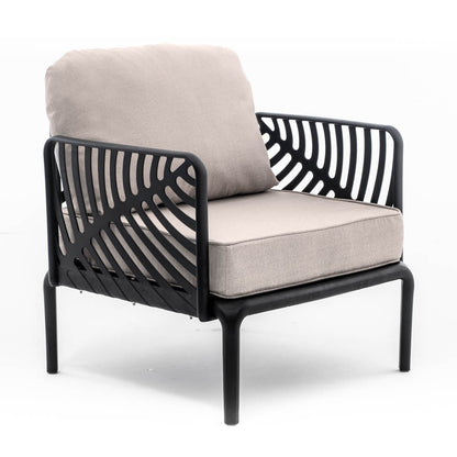 Kenzia – set da giardino di design divano, poltrone, tavolino