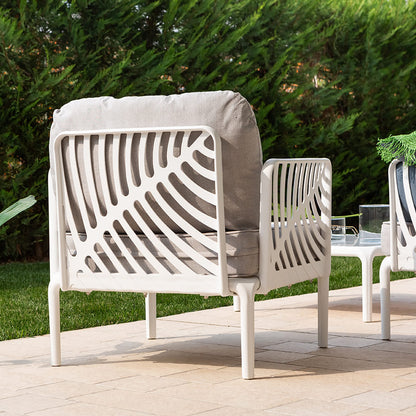 Kenzia – set da giardino di design divano, poltrone, tavolino