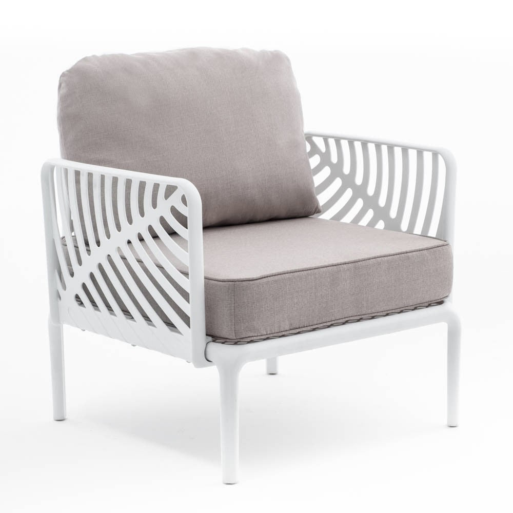 Kenzia – set da giardino di design divano, poltrone, tavolino