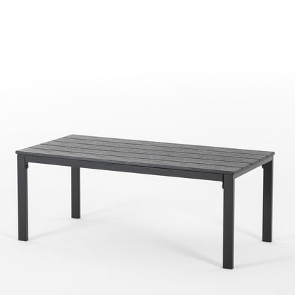 Matera – set da giardino in metallo e polietilene effetto legno