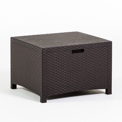 Salina – set relax da giardino 2 posti in polipropilene effetto rattan