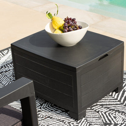 Licata – set da giardino in polipropilene effetto legno
