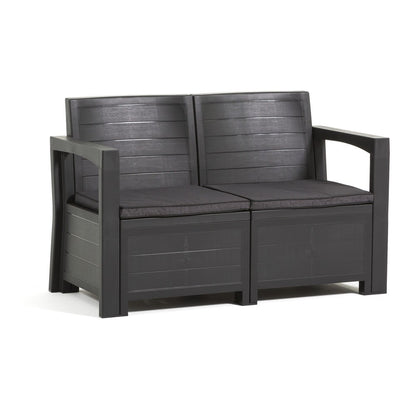 Licata – set da giardino in polipropilene effetto legno