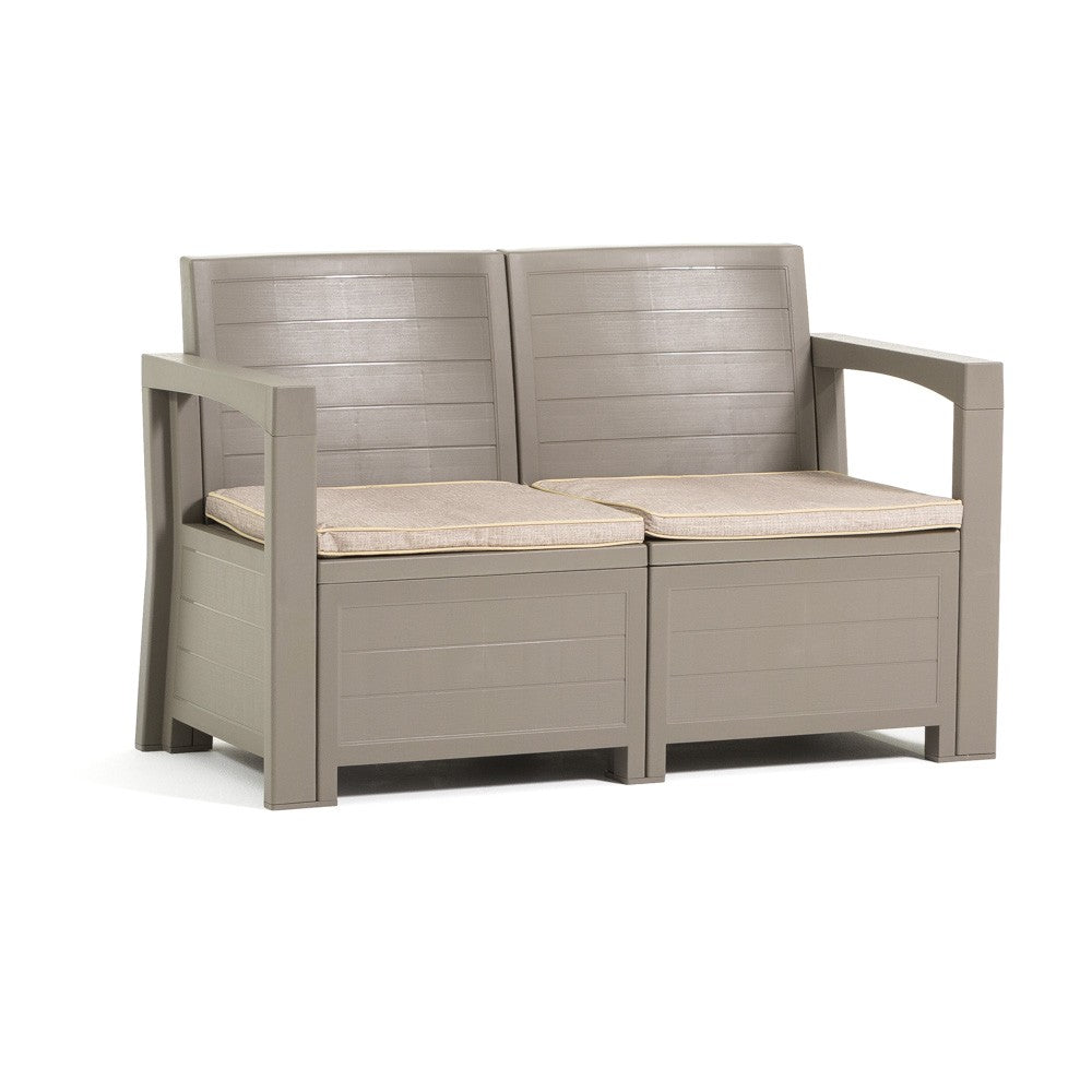 Licata – set da giardino in polipropilene effetto legno
