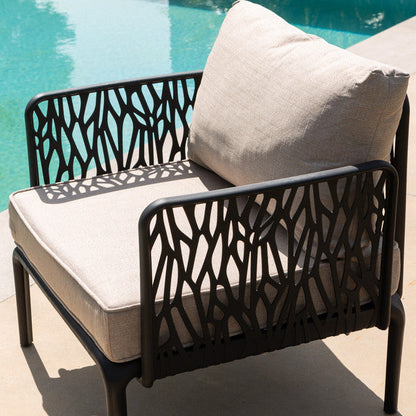Hoya – set da giardino di design con divano, poltrone e tavolino