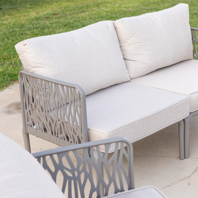 Hoya – set da giardino di design con divano, poltrone e tavolino