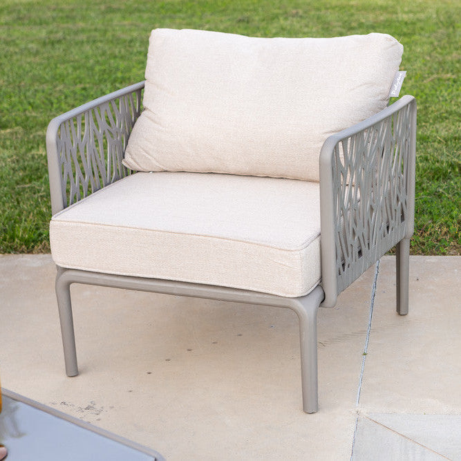 Hoya – set da giardino di design con divano, poltrone e tavolino