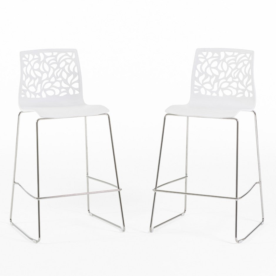 Anna XL – sgabello da cucina moderno in polipropilene, colore bianco