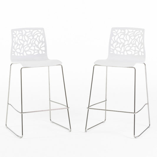 Anna XL – sgabello da cucina moderno in polipropilene, colore bianco